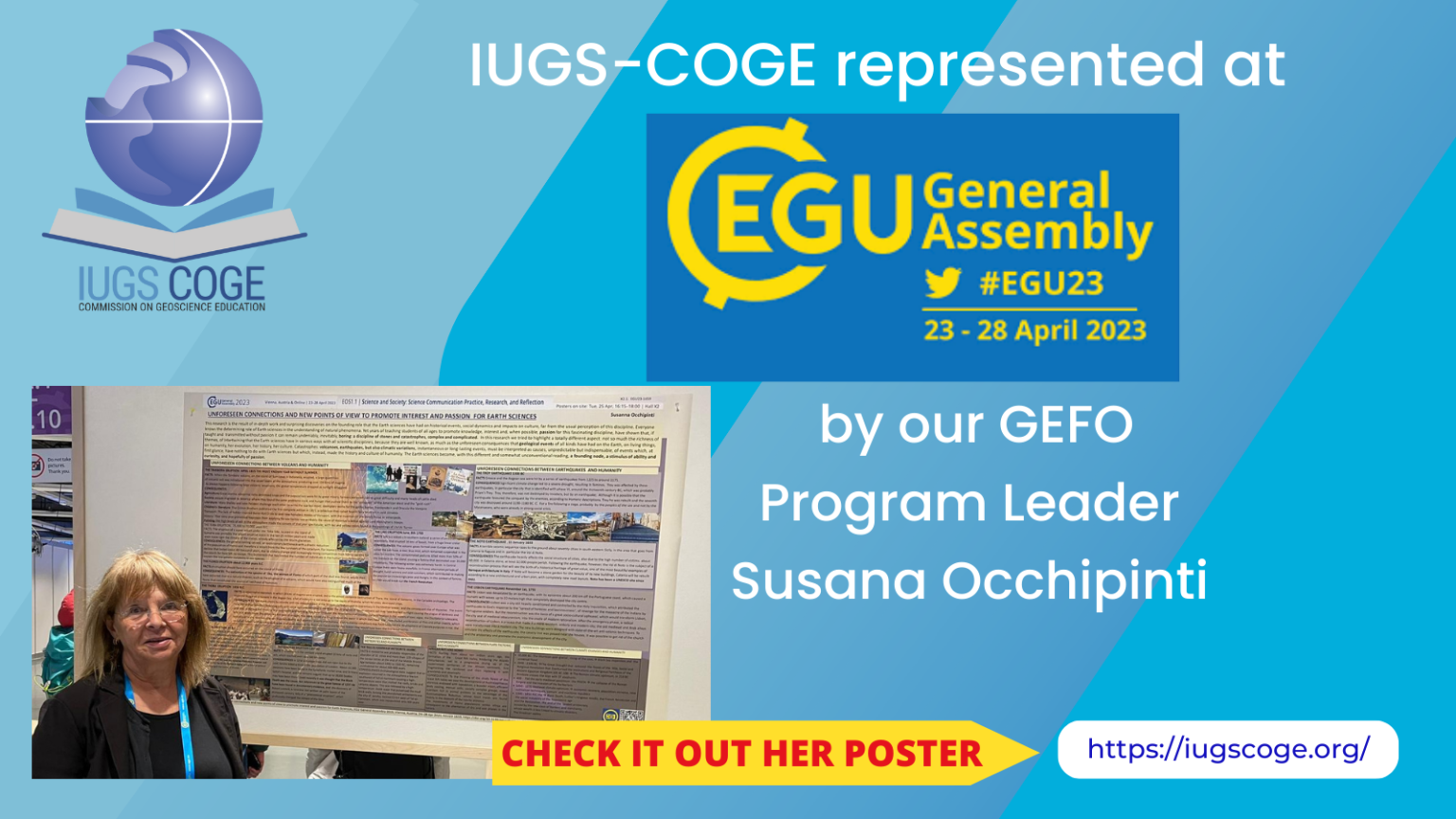 COGE Participation in EGU General Assembly 2023 IUGS